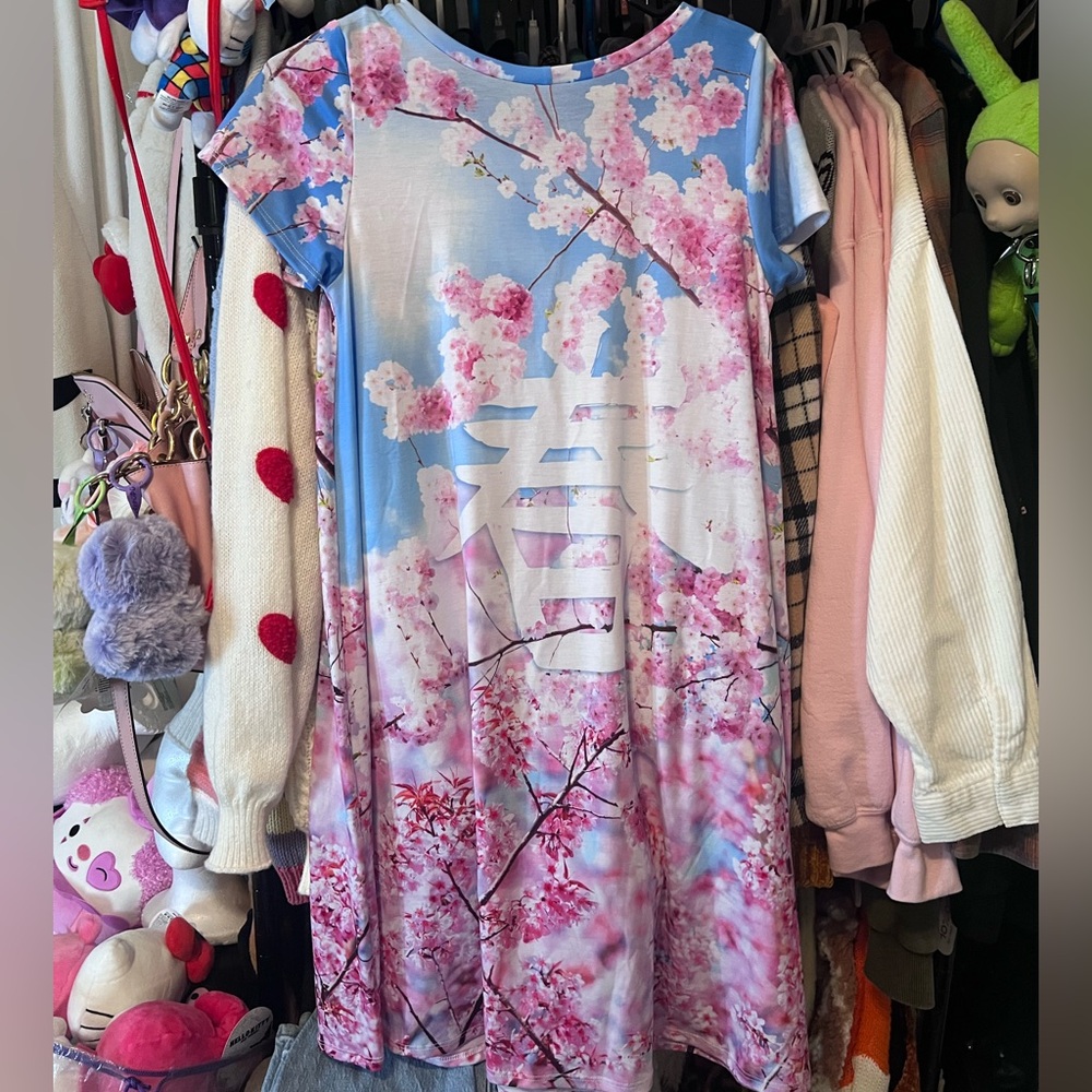 Mr.Gugu&MissGo Cherry Blossom Teeshirt Dress - Picture 2 of 4
